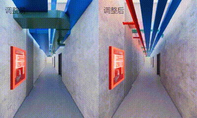 高铁站房机电消防管线BIM优化对比